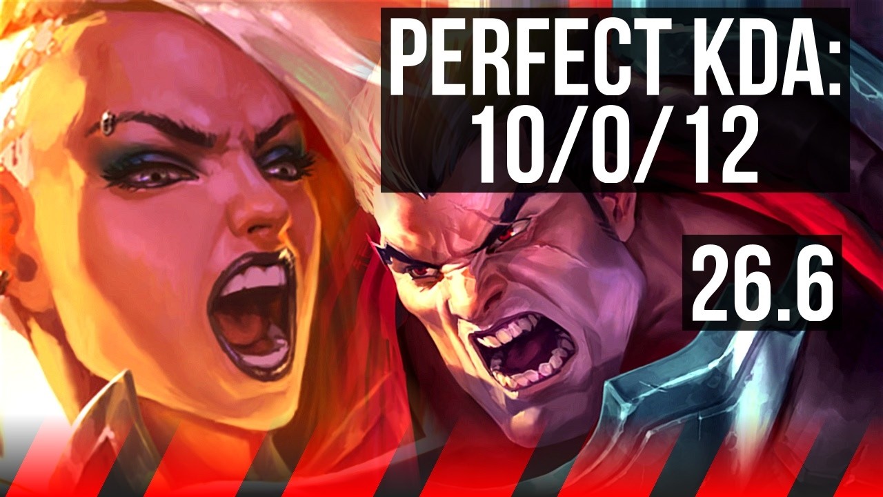 KAYLE vs DARIUS (TOP) | Perfect KDA: 10/0/12 | EUW Diamond | 26.6
