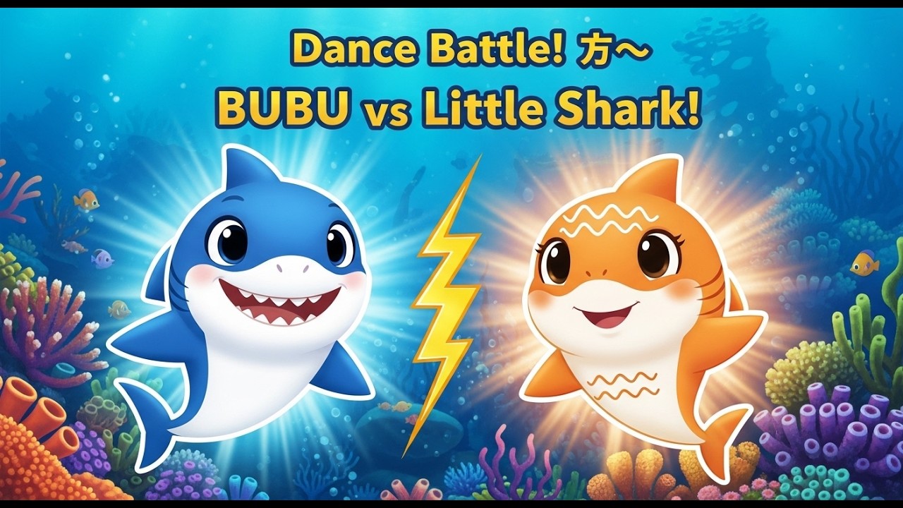 Baby Shark vs Little Ocean Shark Family Song | Fun Shark Dance Battle for Kids 🦈💙