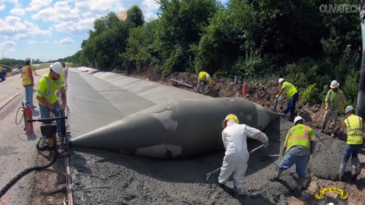 Incredible Machines for Road Construction Amazing Machines, Extreme Fastest Concrete Paving Easy