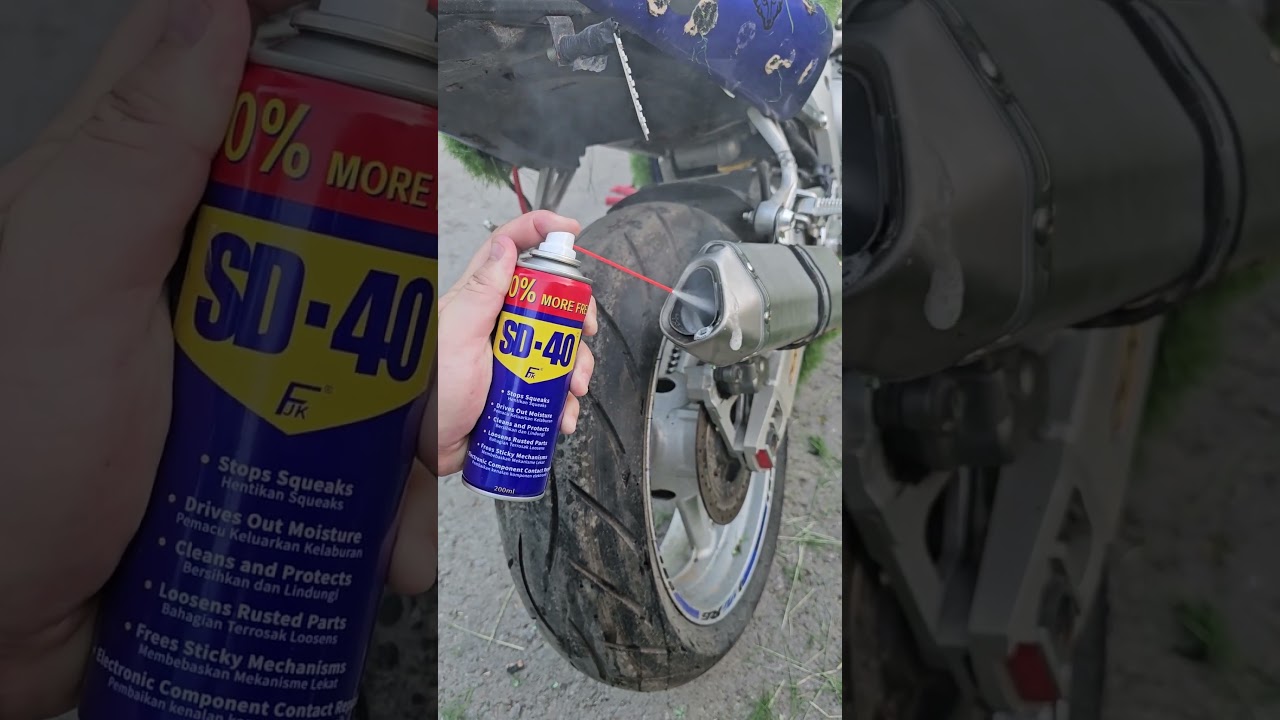 Wd 40 in Motorcycle exhaust