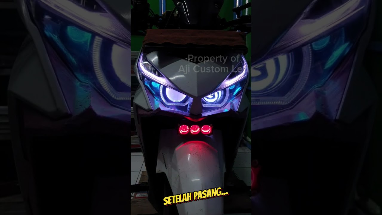 Vario Led Old Pasang Lampu Tembak SQL 3 Mata