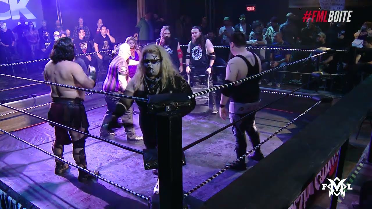 #FMLBOITE Hardcore Match: Cecil Nyx, Kath Von Goth & Black Eagle vs Jewels Malone & Fear the Beard