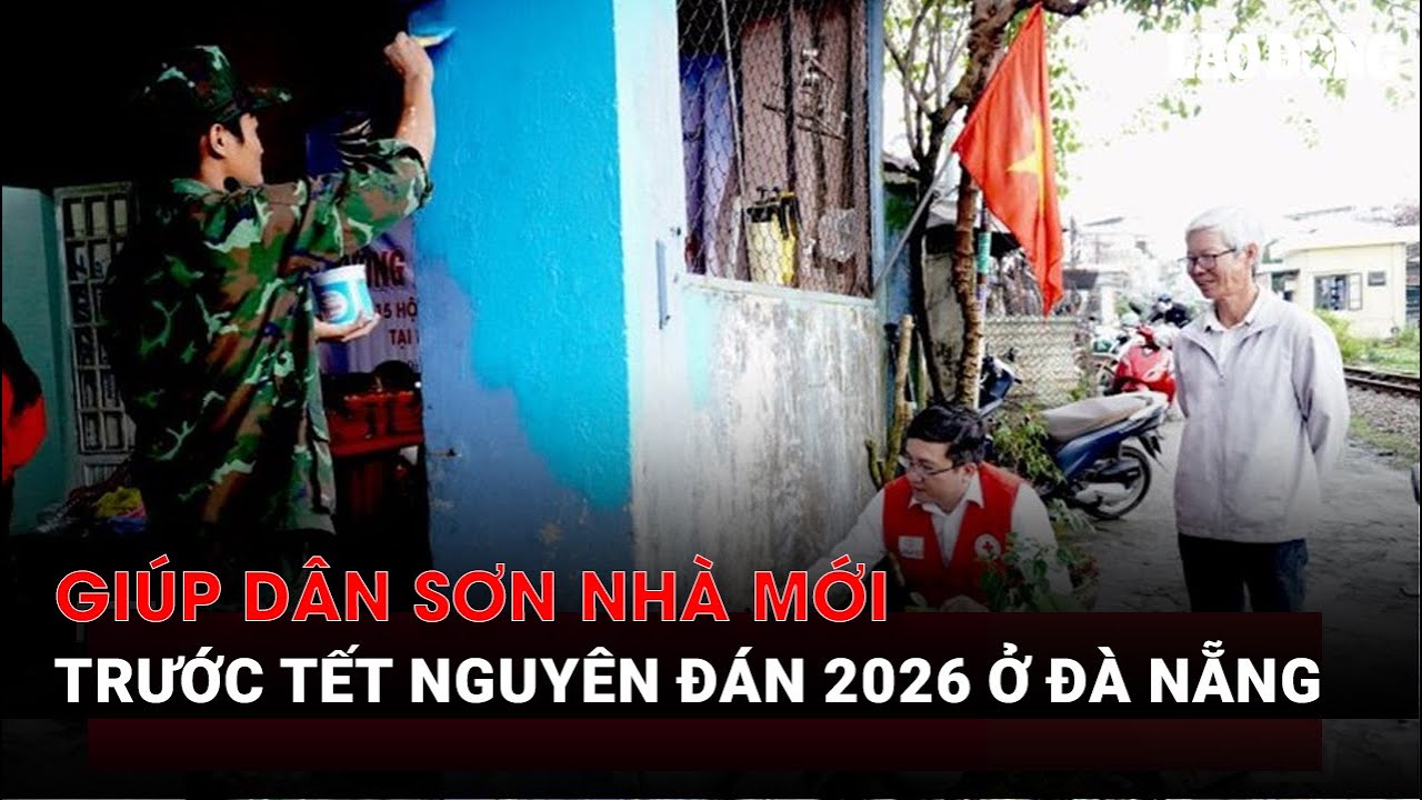 Giúp dân sơn nhà mới trước Tết Nguyên đán 2026 ở Đà Nẵng | Báo Lao Động