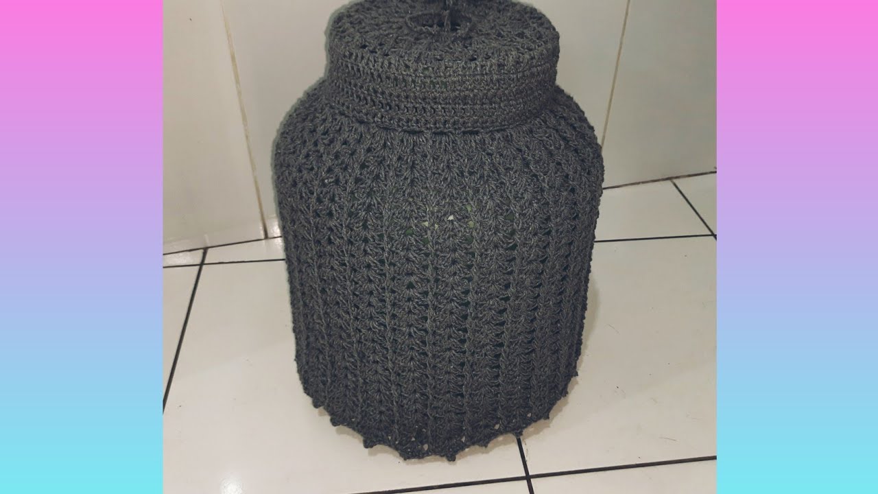 capa de botijao em croche rápida e fácil