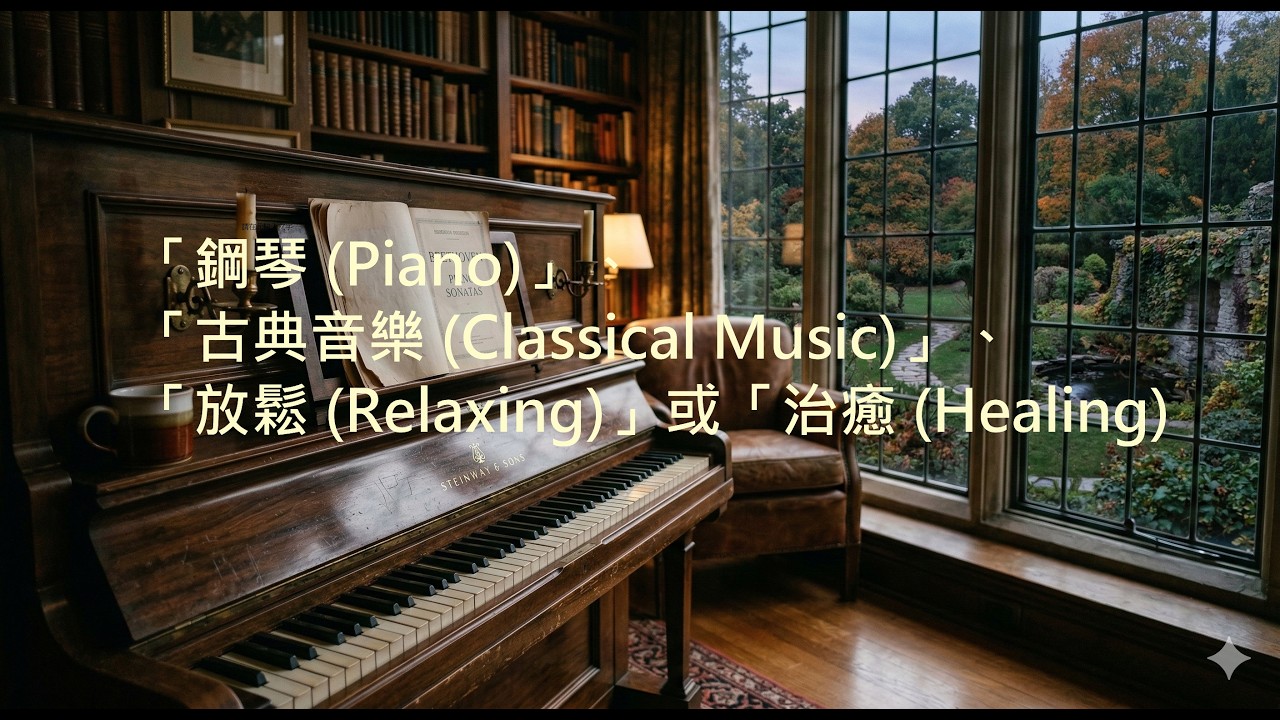 「鋼琴 (Piano)」、「古典音樂 (Classical Music)」、「放鬆 (Relaxing)」或「治癒 (Healing)」