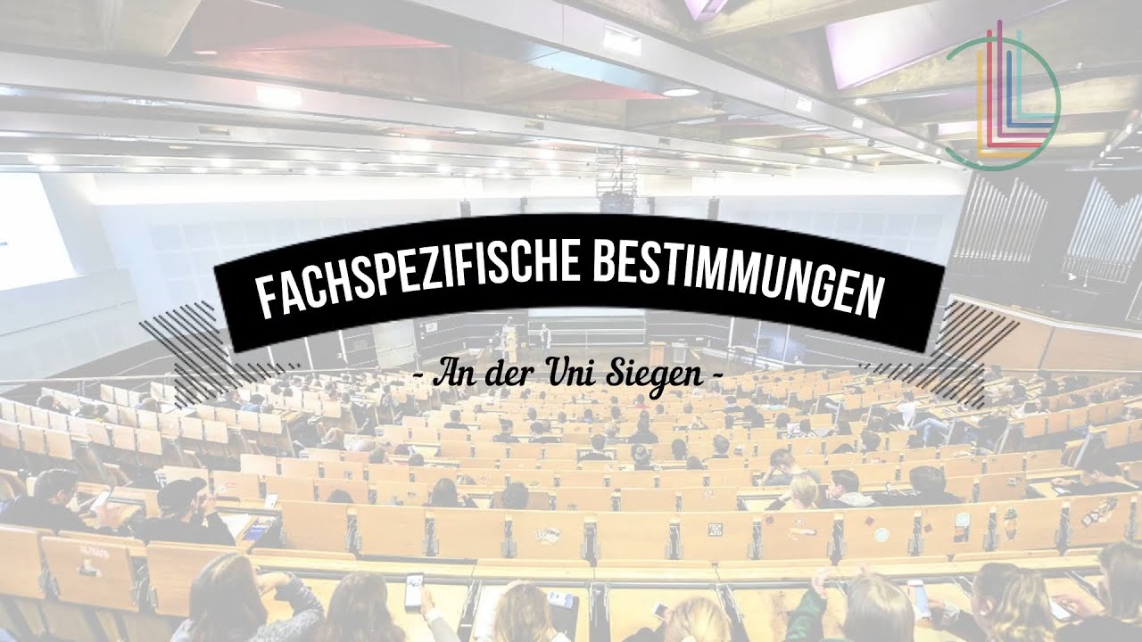 Was sind eigentlich fachspezifische Bestimmungen?