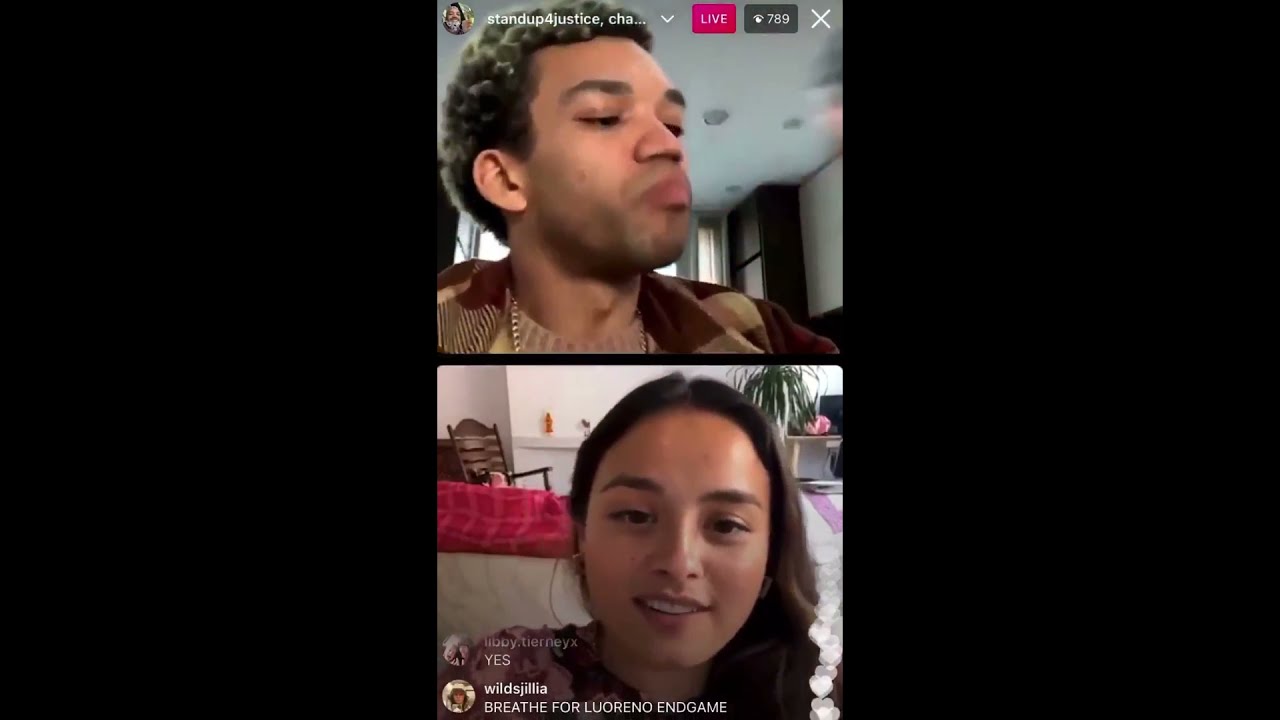 Justice S. and Chase W. talking about Riley & Greta(Luoreno) and Spanish ig live not full 6/27/21