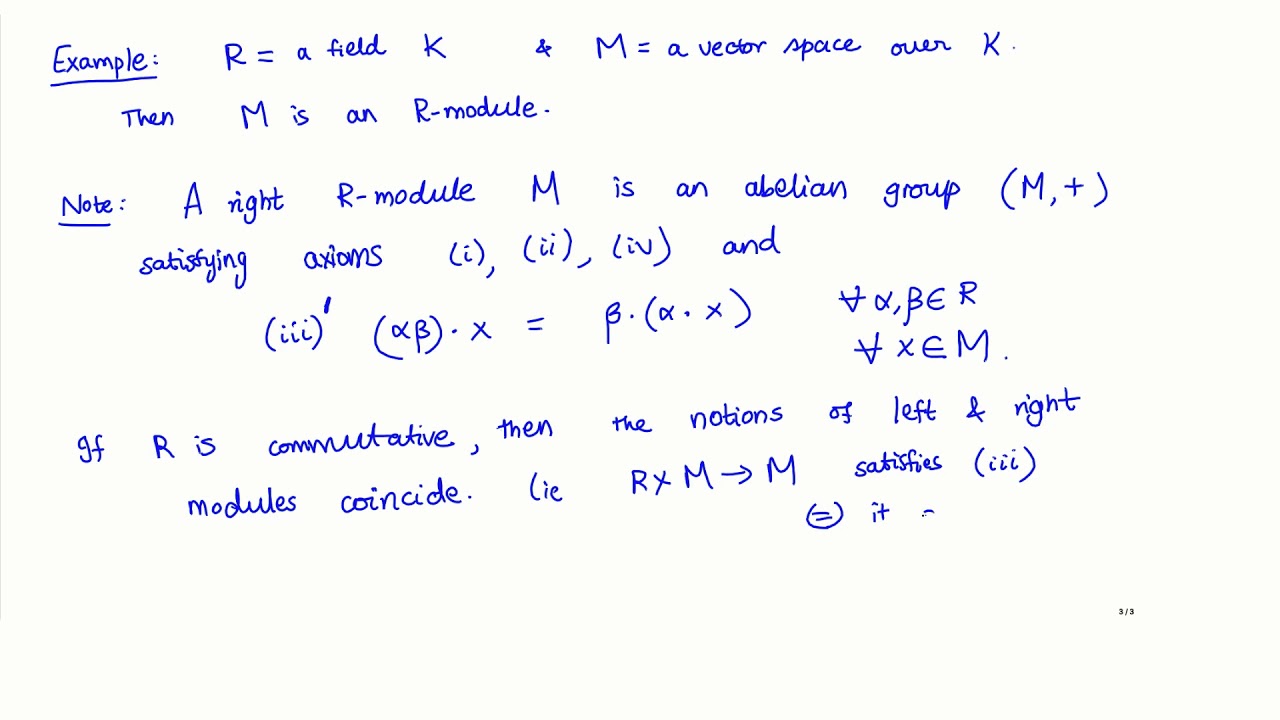 Modules : definition