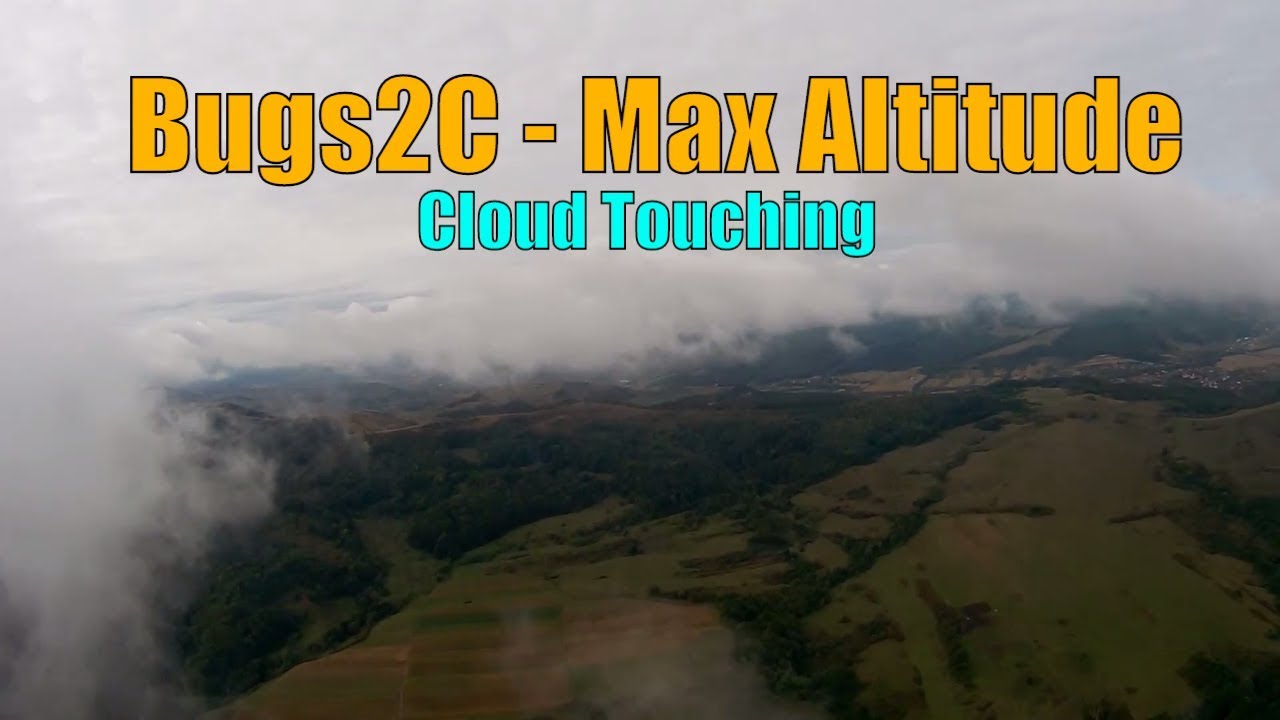 MJX Bugs 2C - Max Altitude Test - Cloud Touching