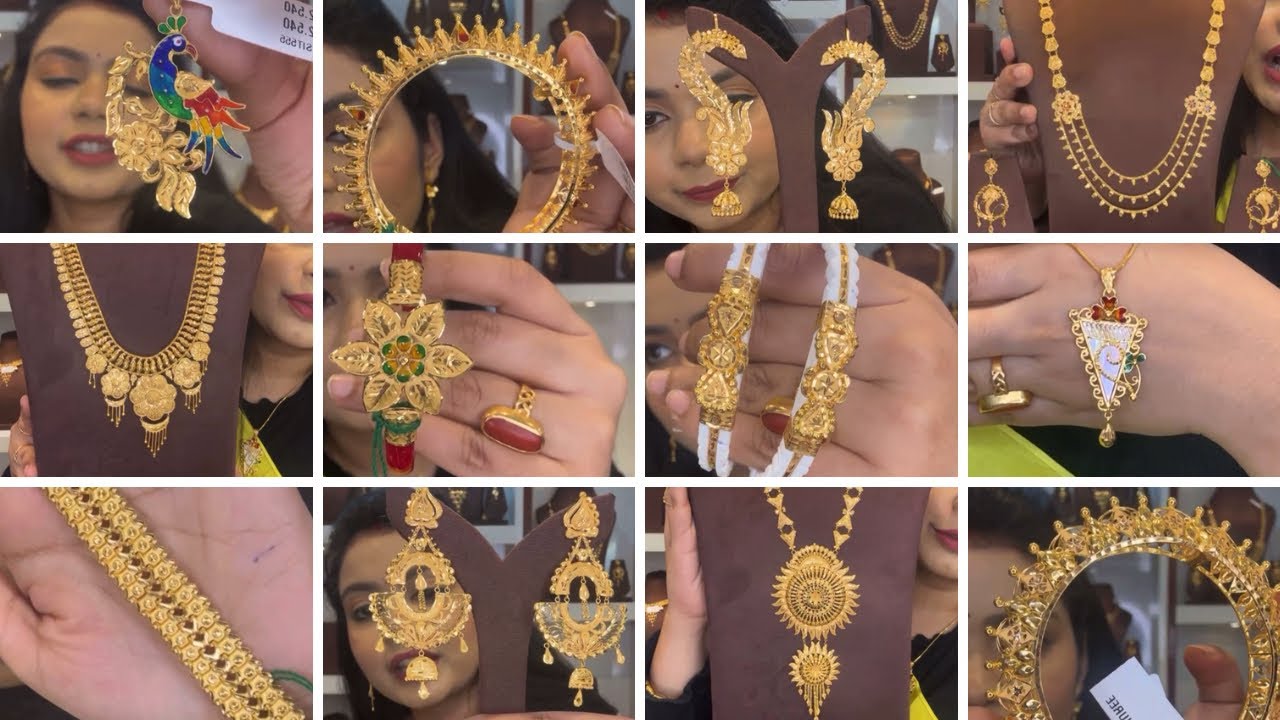 Earrings, kankan, sitahar,sakhapola, pendant, wristle from P.C.Roy Johuree 8585854443 @DIPSUrDIARY30
