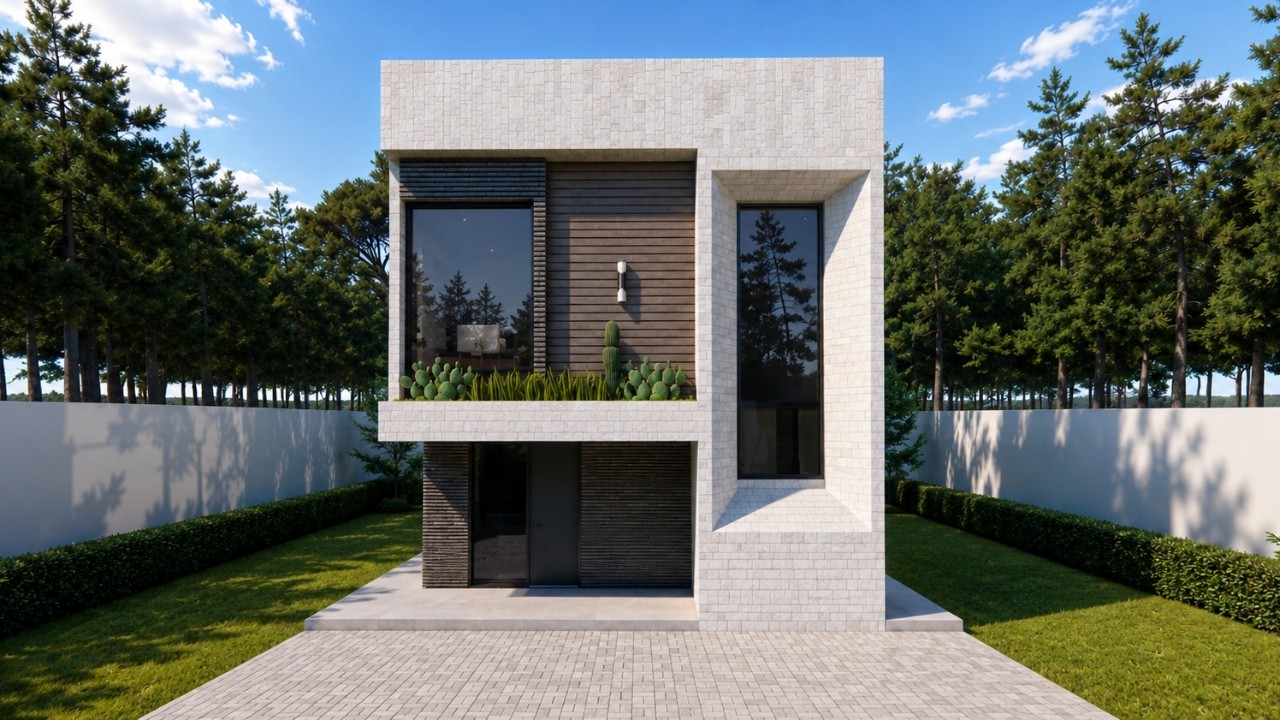 7×12 m Modern Minimalist Two-Storey House with a Luxury Feel 💎✨