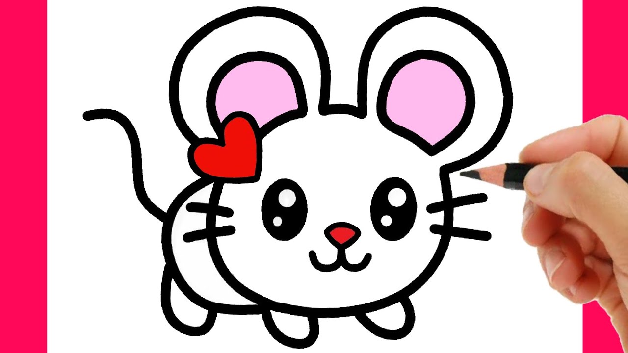 CÓMO DIBUJAR UN RATÓN KAWAII PASO A PASO
