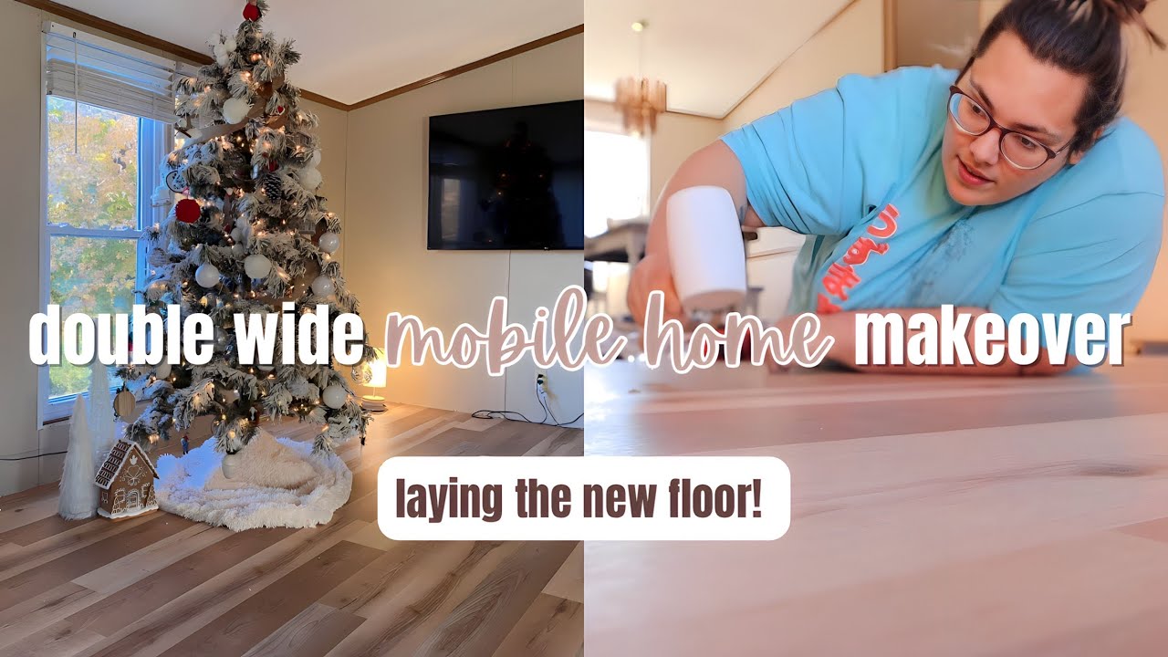 *NEW FLOORING* laying new flooring in the new double wide | EXTREME DOUBLE WIDE MAKEOVER SERIES EP.9