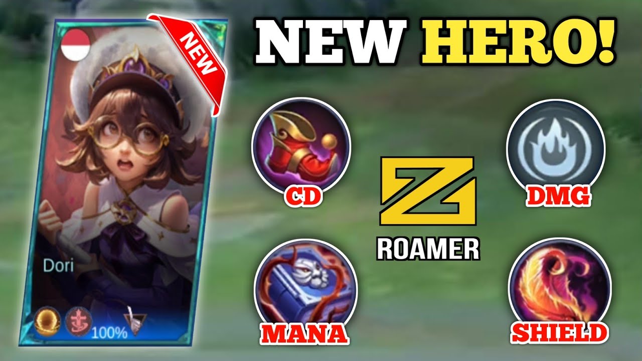 NEW HERO DORI IS A ROAMER NOT A MAGE! (100% broken!💀) DORI BEST BUILD AND EMBLEM -MLBB