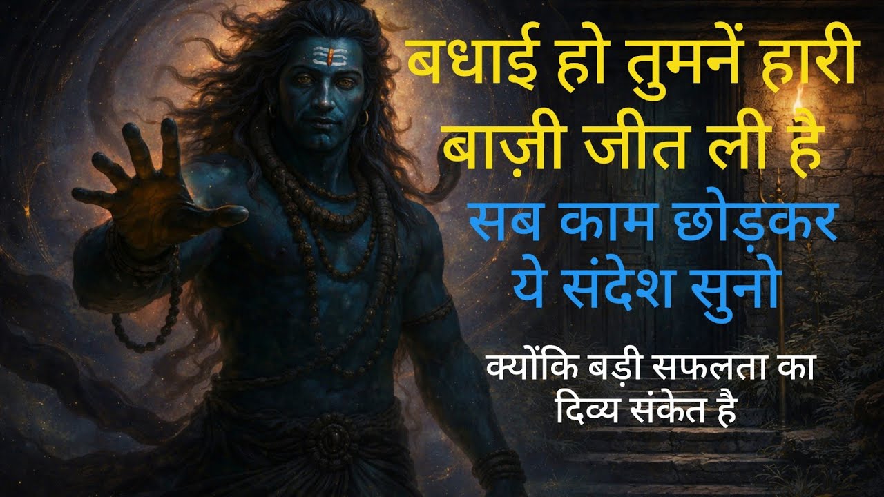 तुमनें हारी बाज़ी जीत ली बधाई हो सब काम छोड़कर ये संदेश सुनो क्योंकि बड़ी सफलता का दिव्य संकेत है 