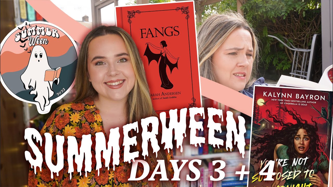 these spooky books were NOT spooky enough 👻 summerween reading vlog days 3 + 4