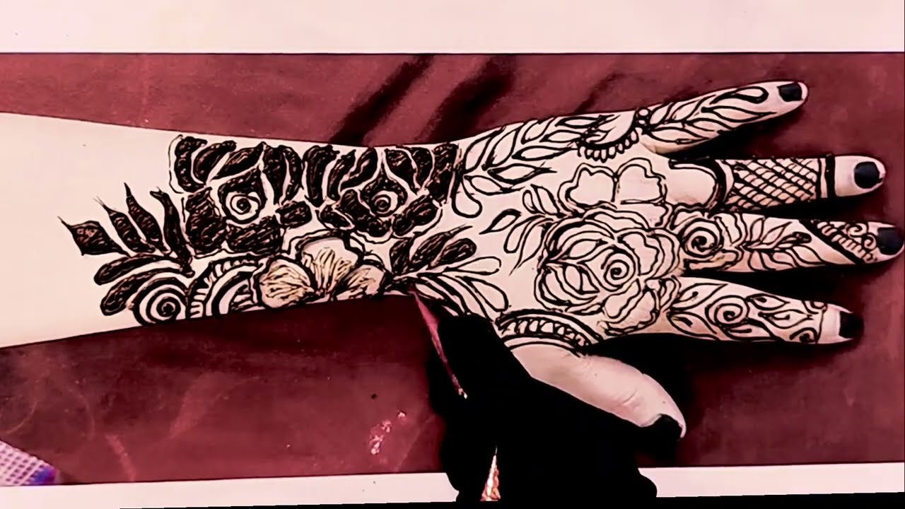 Beautiful Arabic Back Hand Mehendi Design🌿 | Easy Floral Mehndi Pattern🌹