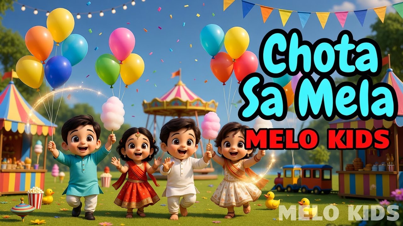 Chota Sa Mela 🎪🎶  | Fun Hindi Nursery Rhyme for Kids | Melo Kids 🌈