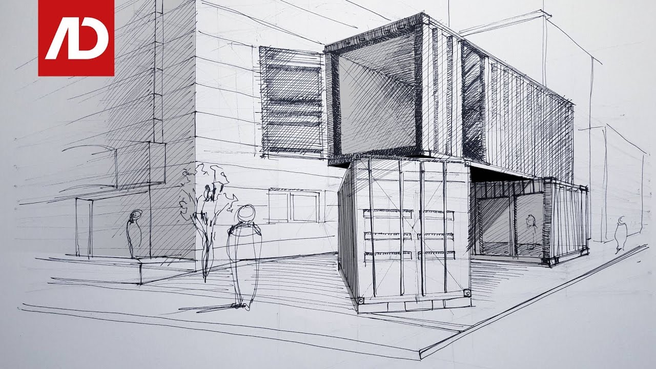 Drawing CC4441 Office Space | Daily Architecture Sketches #16