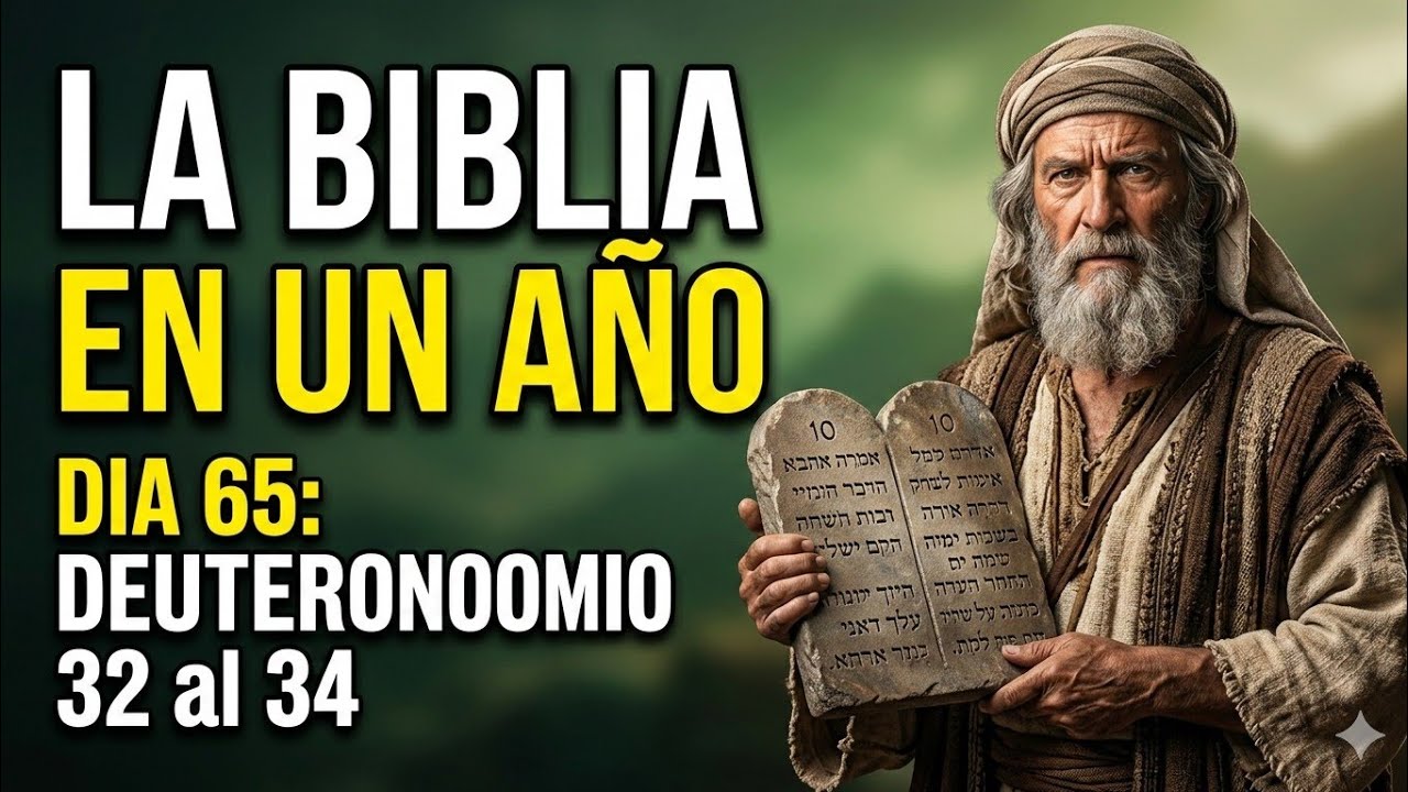 LA BIBLIA EN UN AÑO - 6 de Marzo 2026 (DIA 65 - DEUTERONOMIO 32 al 34)