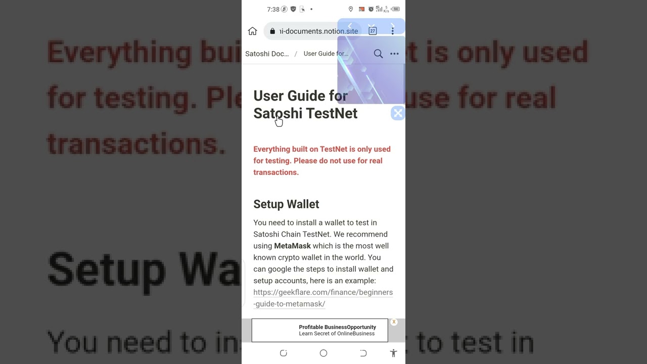 Yadda Za Kayi Satoshi BTCs Testnet
