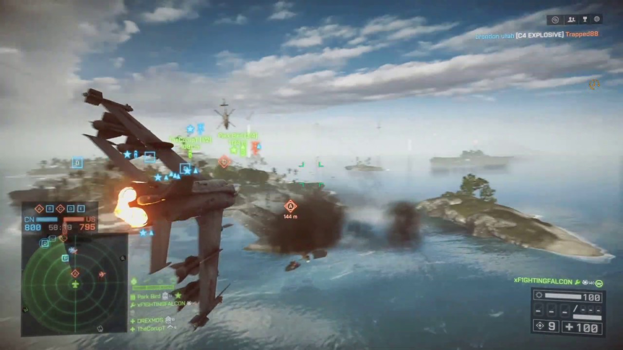 Battlefield 4 BF4 Attack Jet Perfect Destruction 74-1 XBOX ONE
