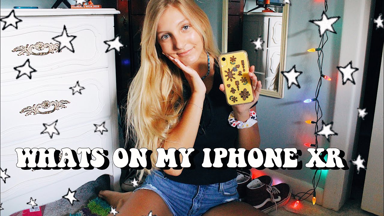 WHATS ON MY YELLOW IPHONE XR 2019 | Callie Pearl