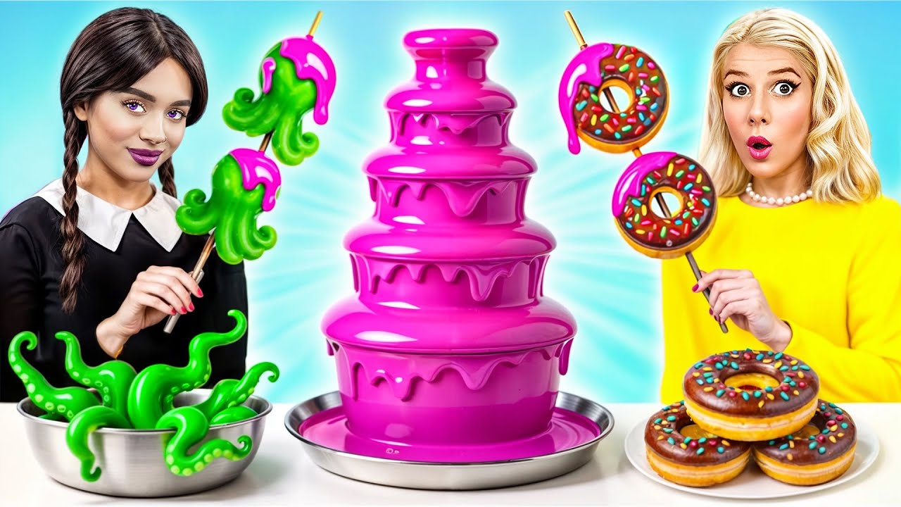 Chocolate Fountain Fondue Challenge | Epic Chocolate Cake Battle by Candy Land