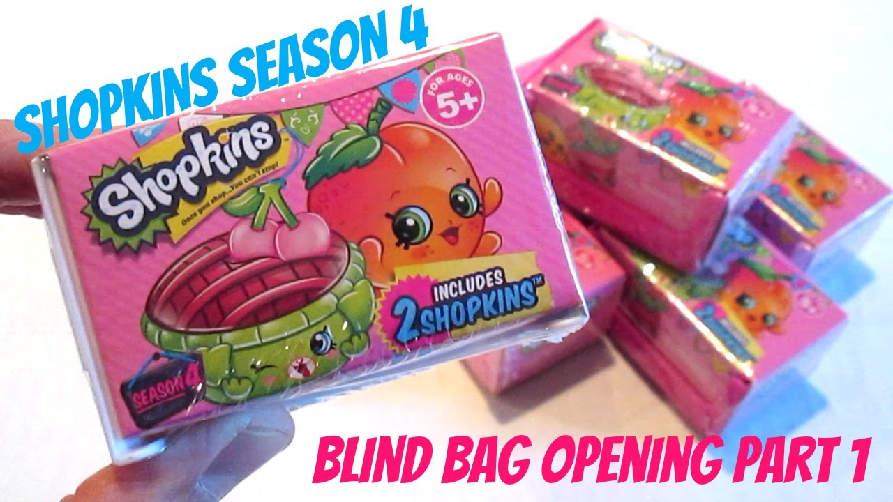 BRAND NEW! SHOPKINS SEASON 4 - BLIND BAGS - OPENING AND REVIEW PART 1