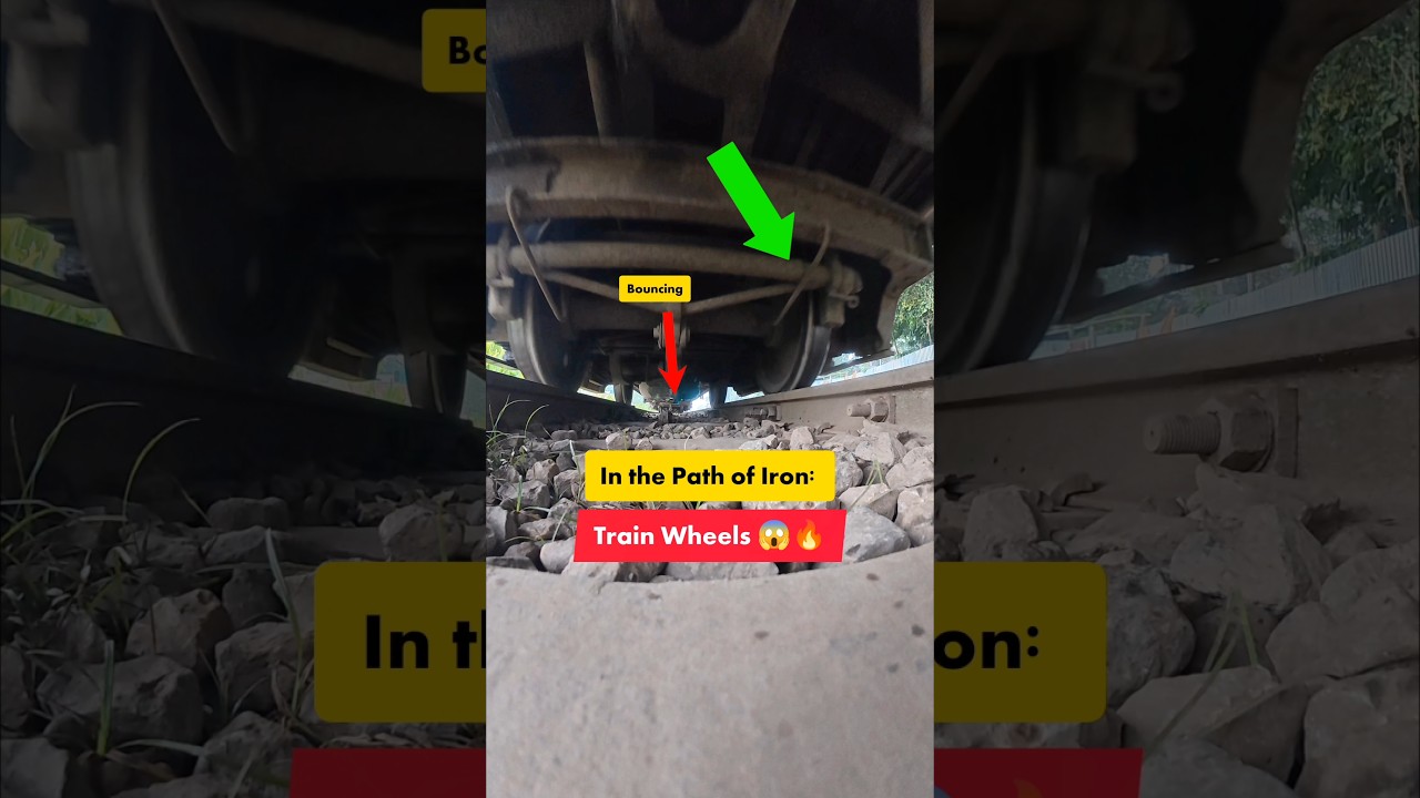 In the Path of Iron: Train Wheels 😱🔥 #Iron #Railway #Train #wheel #railtrack #Railroad #thril #reel