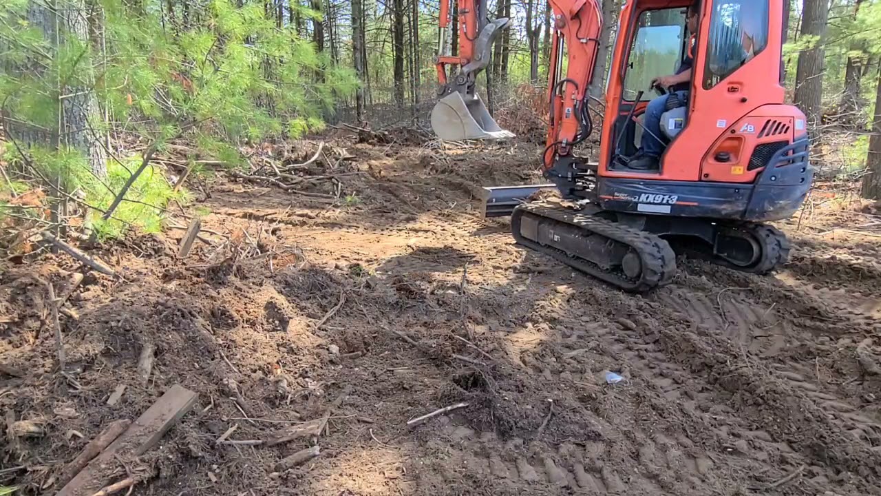 MORE WOODYARD WORK WITH THE KUBOTA KX91-3!
