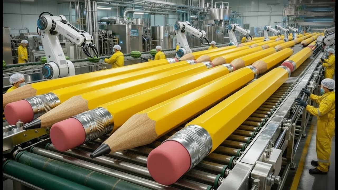 How Billions of Pencils Are Made From Wood Inside a Mega Factory...