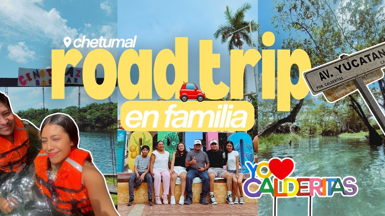 Viaje a Chetumal con la familia de mi novio 🚗💙 | Lagunas, cenote y más