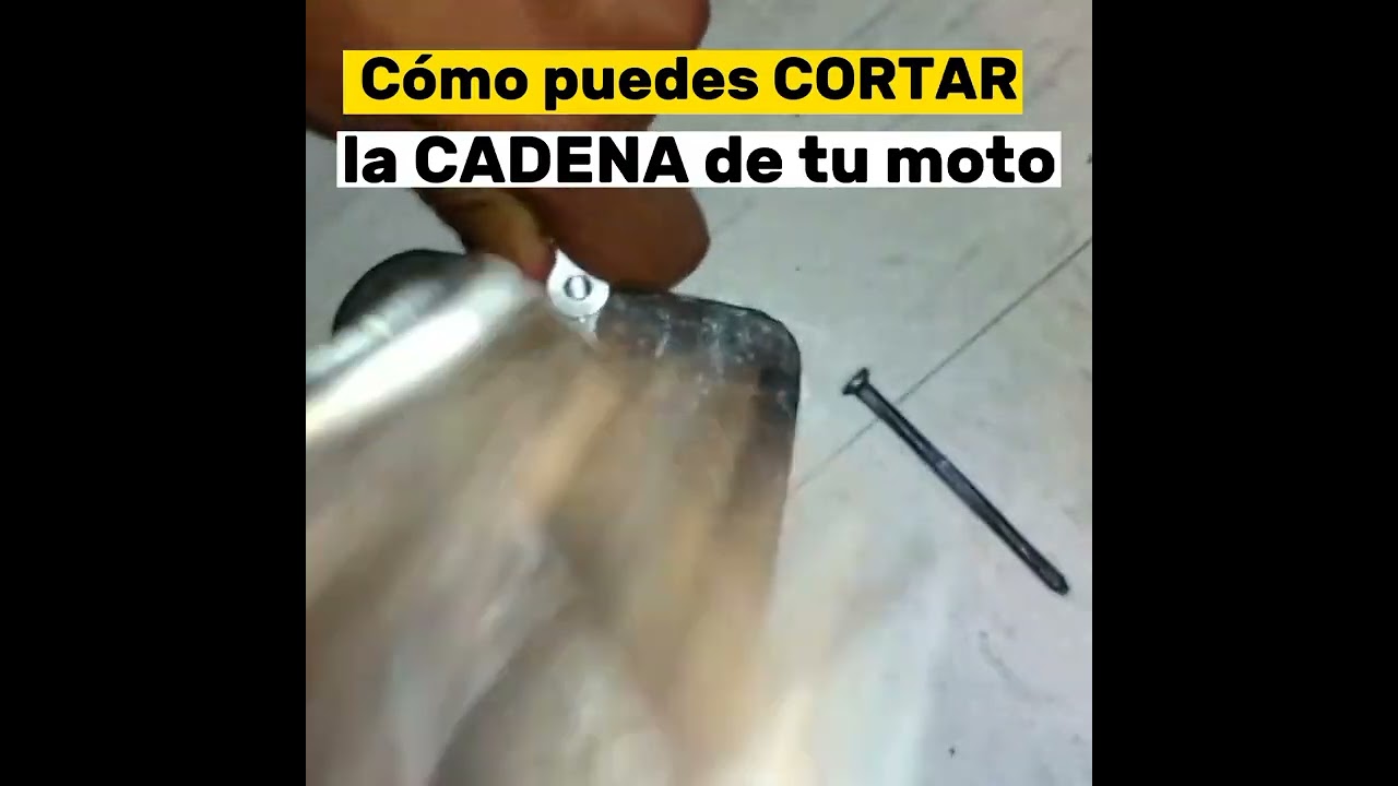 🔴 C&oacute;mo cortar la cadena de tu 🏍.
