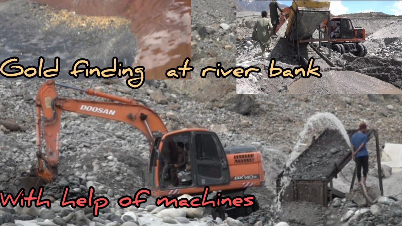 Gold search in river bank | gold find at indus river with updated technology