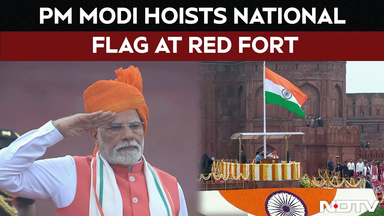 Prime Minister Narendra Modi Hoists The National Flag At The Red Fort On 79th Independence Day