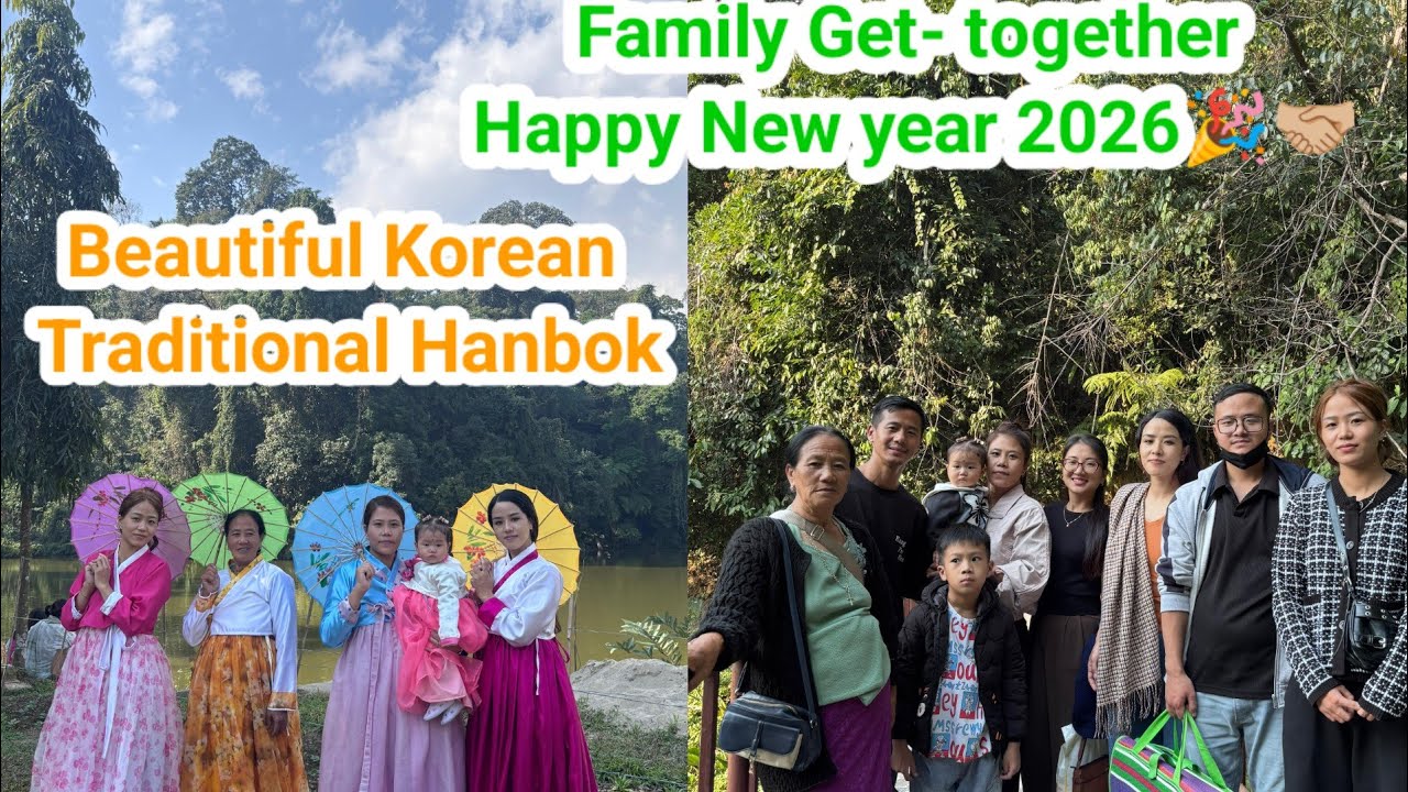 Visited at Ganga Lake || Family Get-together||Happy New year 2026🤝🏼Korean Traditiona HANBOK❤️