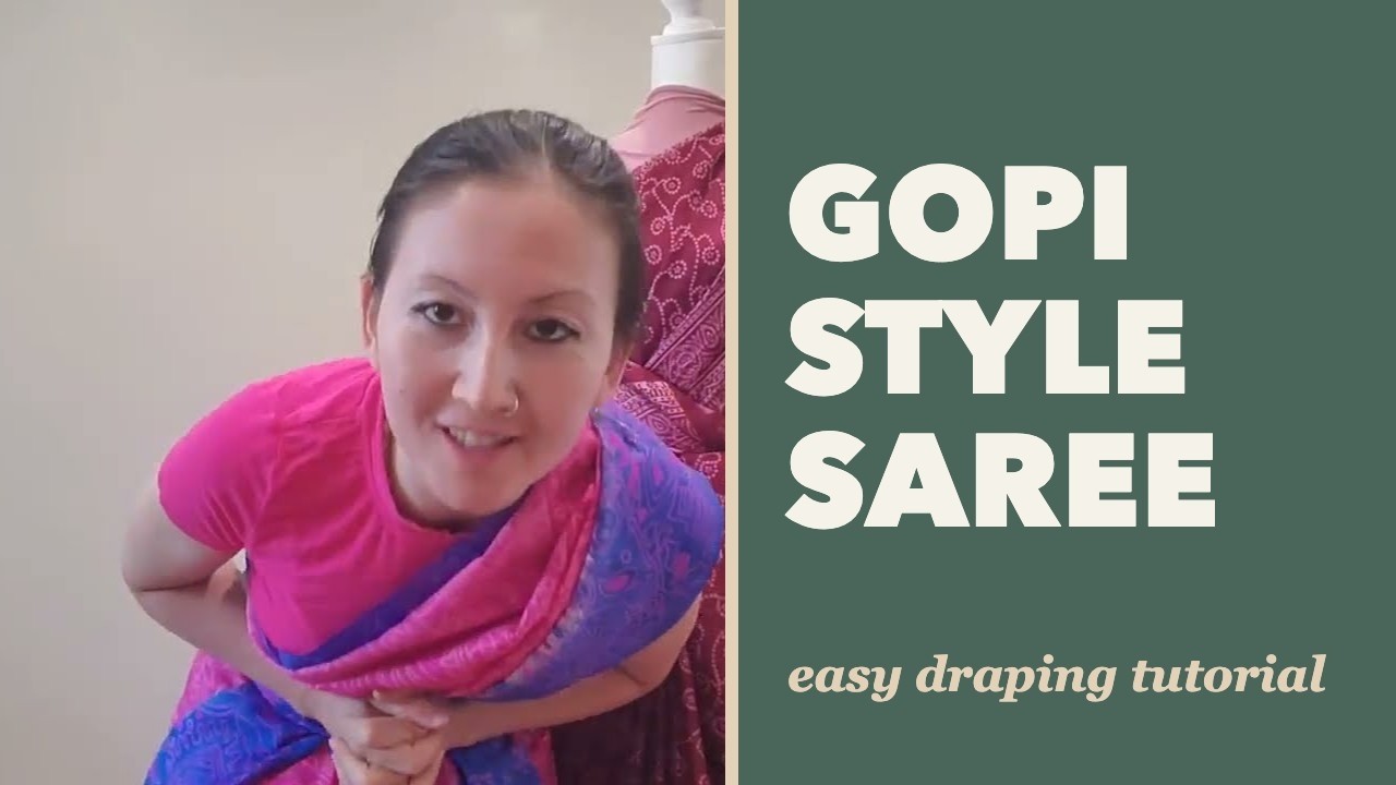 Как носить сари как платье гопи #sareefashion