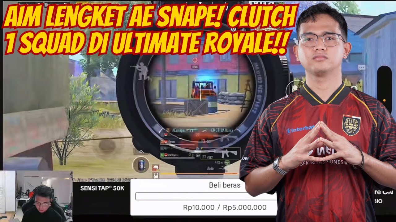 Clutch Satu Squad‼️AE Snape Gameplay UR Paling Barbar 🥶😱 #pubgmobileindonesia
