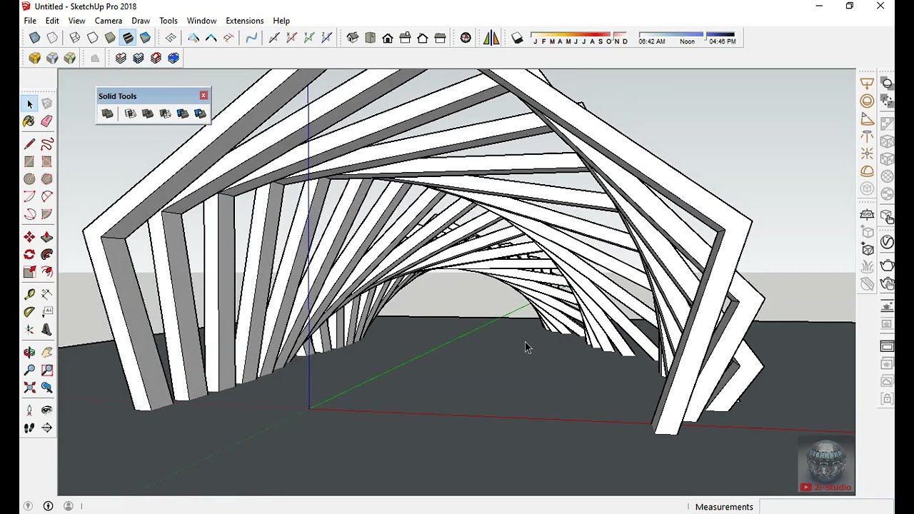 Parametric walkway with memory copy of sketchup
