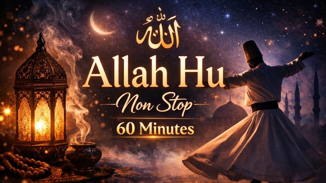 Allah Hu Non Stop 60 Minutes | Night Sufi Zikr for Inner Peace