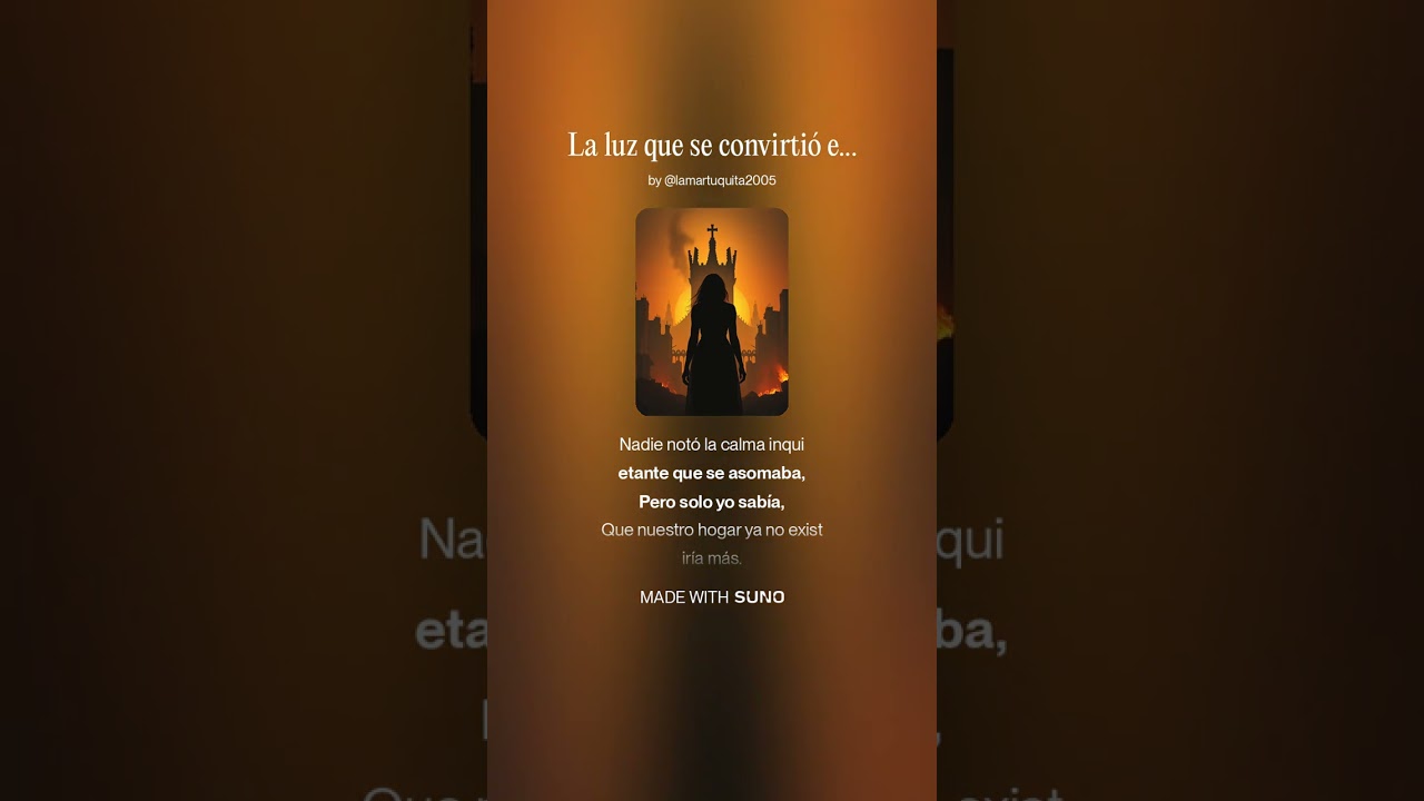 Canción que relata la historia de la luz que se convirtió en oscuridad | Se oscureció por amor