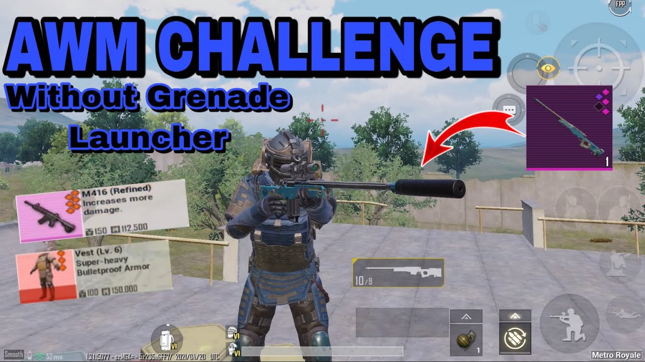 Metro Royale Only AWM Challenge in Advanced Mode / PUBG METRO ROYALE CHAPTER 3