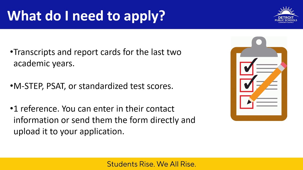 How To Apply - DPSCD Application Schools 9 -12
