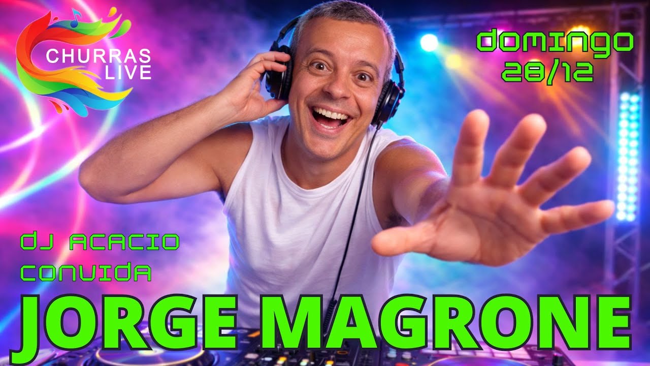 🔊🔥 CHURRAS LIVE 2025 - DJ convidado JORGE MAGRONE tocando muitos Clássicos Eurodance 90 🎧🔥