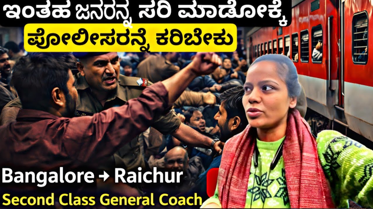 ಸೀಟಿಗಾಗಿ ಜೋರು ಜಗಳ | Bangaluru to Raichur in Nanded Express General Coach | Raichur
