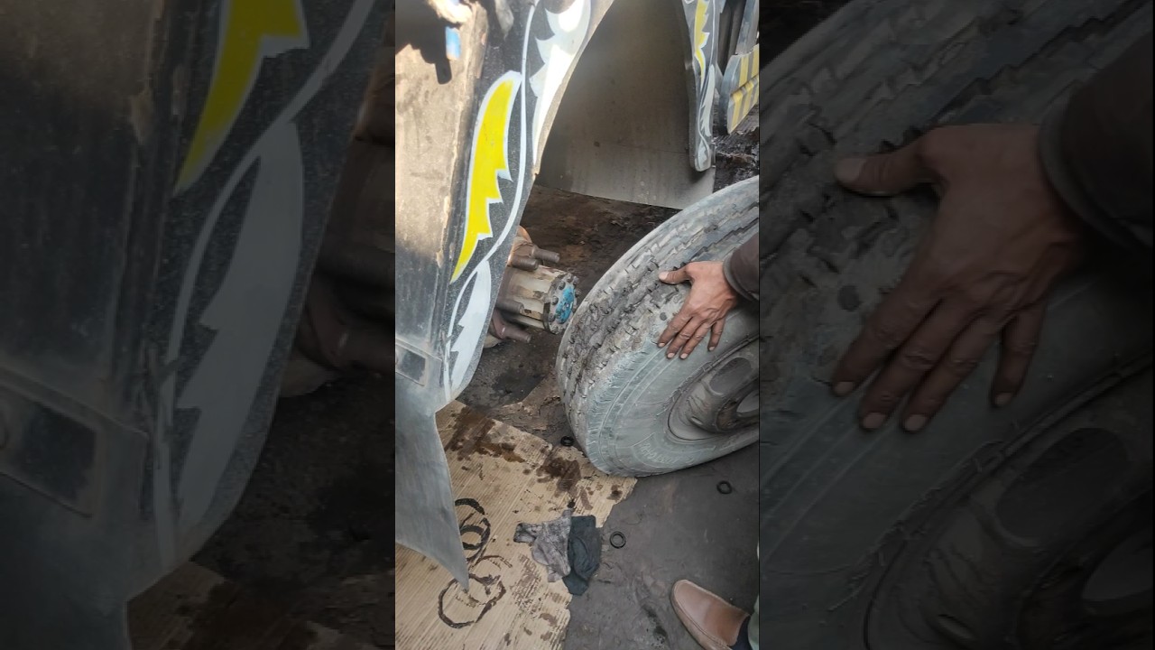 How to fitting A Bus 🚌 wheel #automobile #enginefixit #repair #mechanic