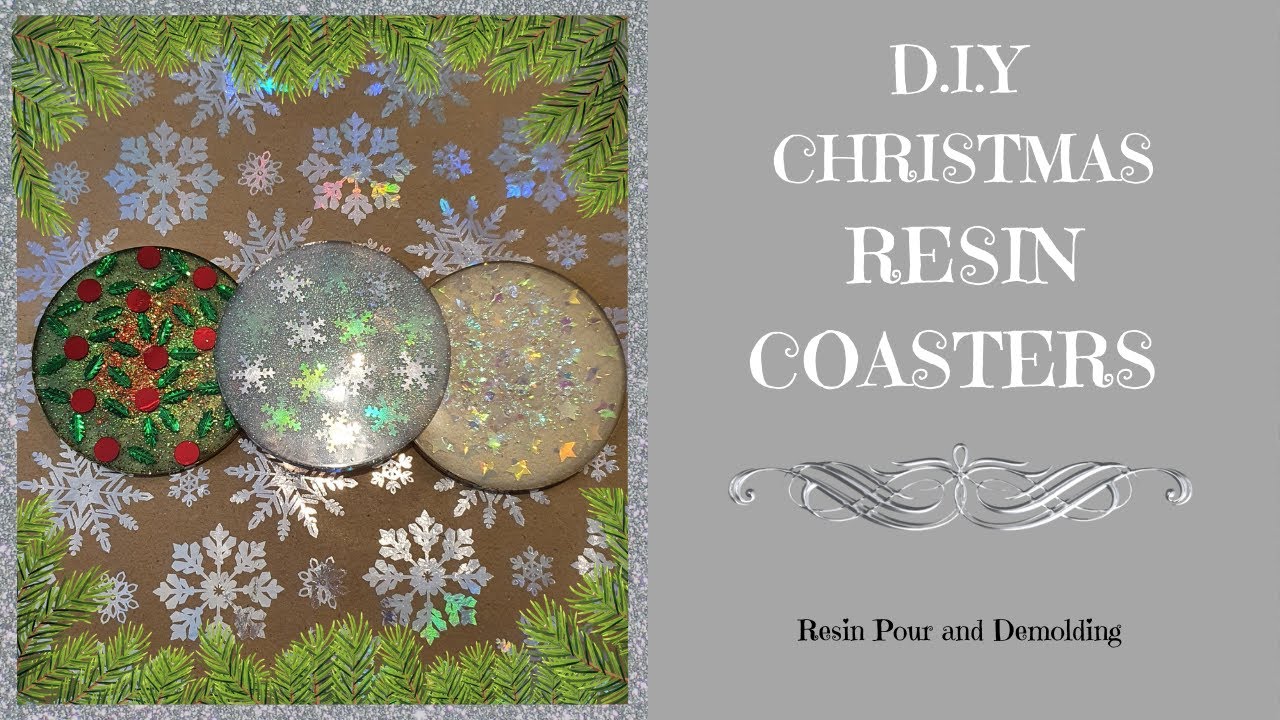 RESIN CHRISTMAS COASTERS || Handmade Christmas Gifts - TimeForT