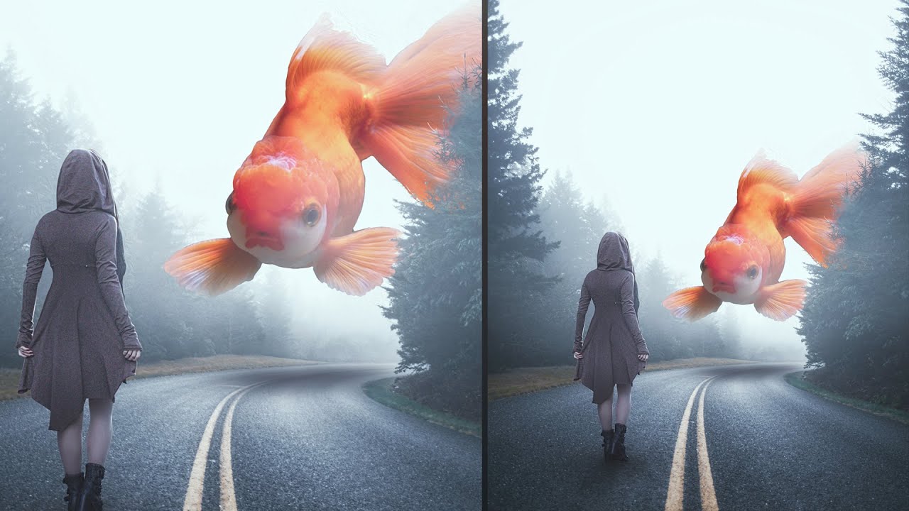 Surreal Fish Photo Manipulation Photoshop Tutorial