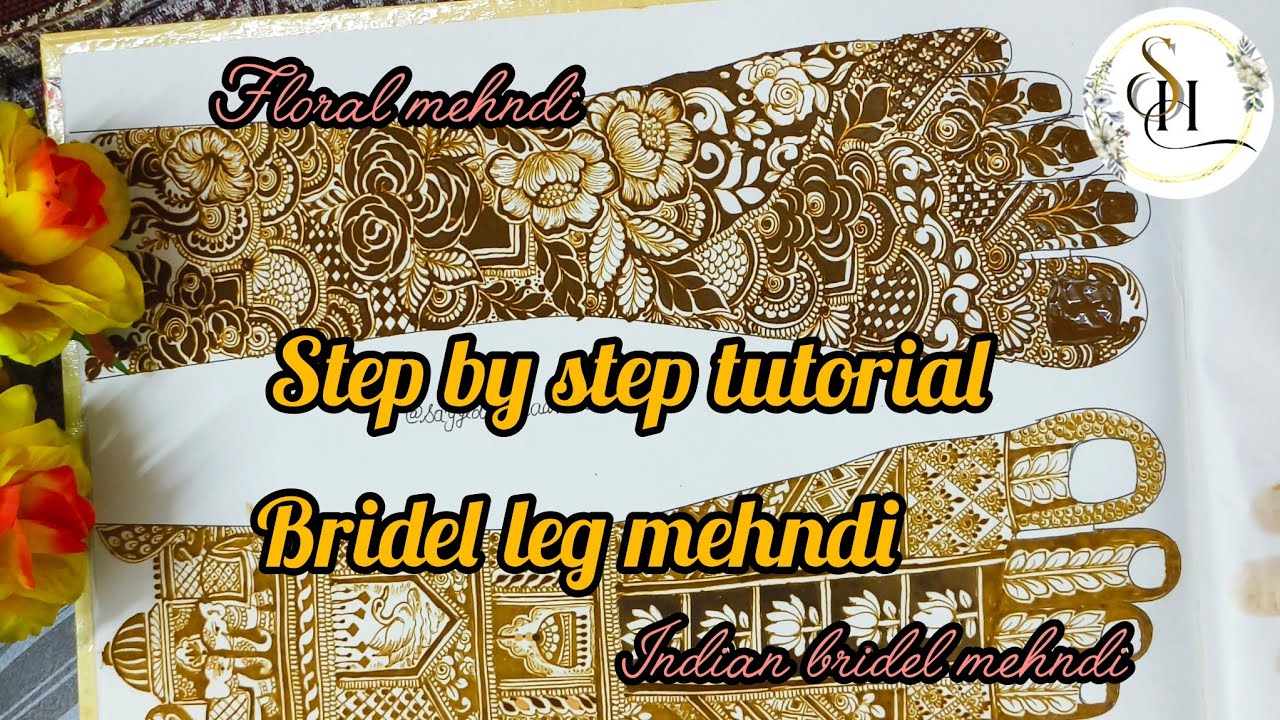 Floral bridel leg mehndi#mehndi #mehndiclass #henna #hennadesign #hennamagic 
